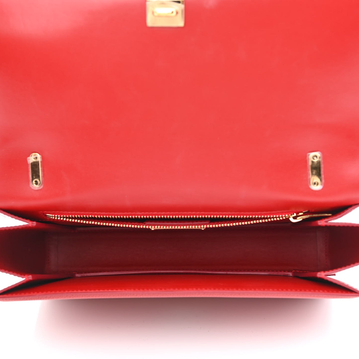 Printed Calfskin Ginny Shoulder Bag Red