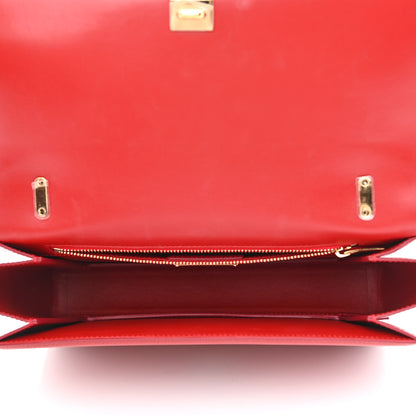 Salvatore Ferragamo Printed Calfskin Ginny Shoulder Bag Red 4 of 10