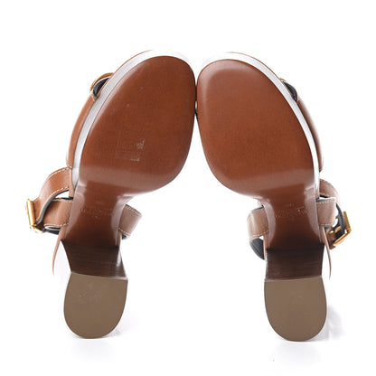 Valentino Garavani Grainy Cowhide VLogo Platform Sandals 36 Cuoio 7 of 7