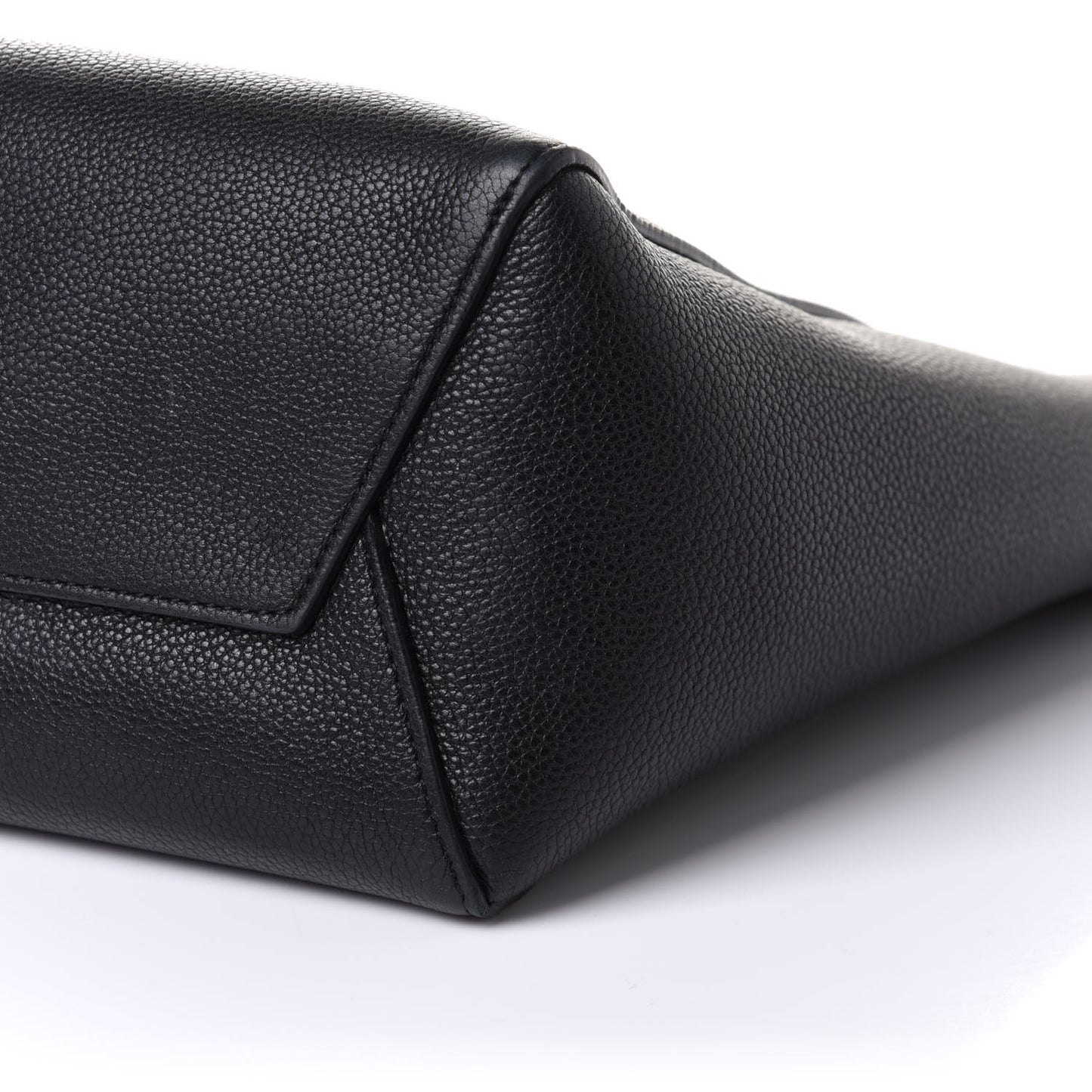 Soft Grained Calfskin Small Sangle Bucket Bag Black