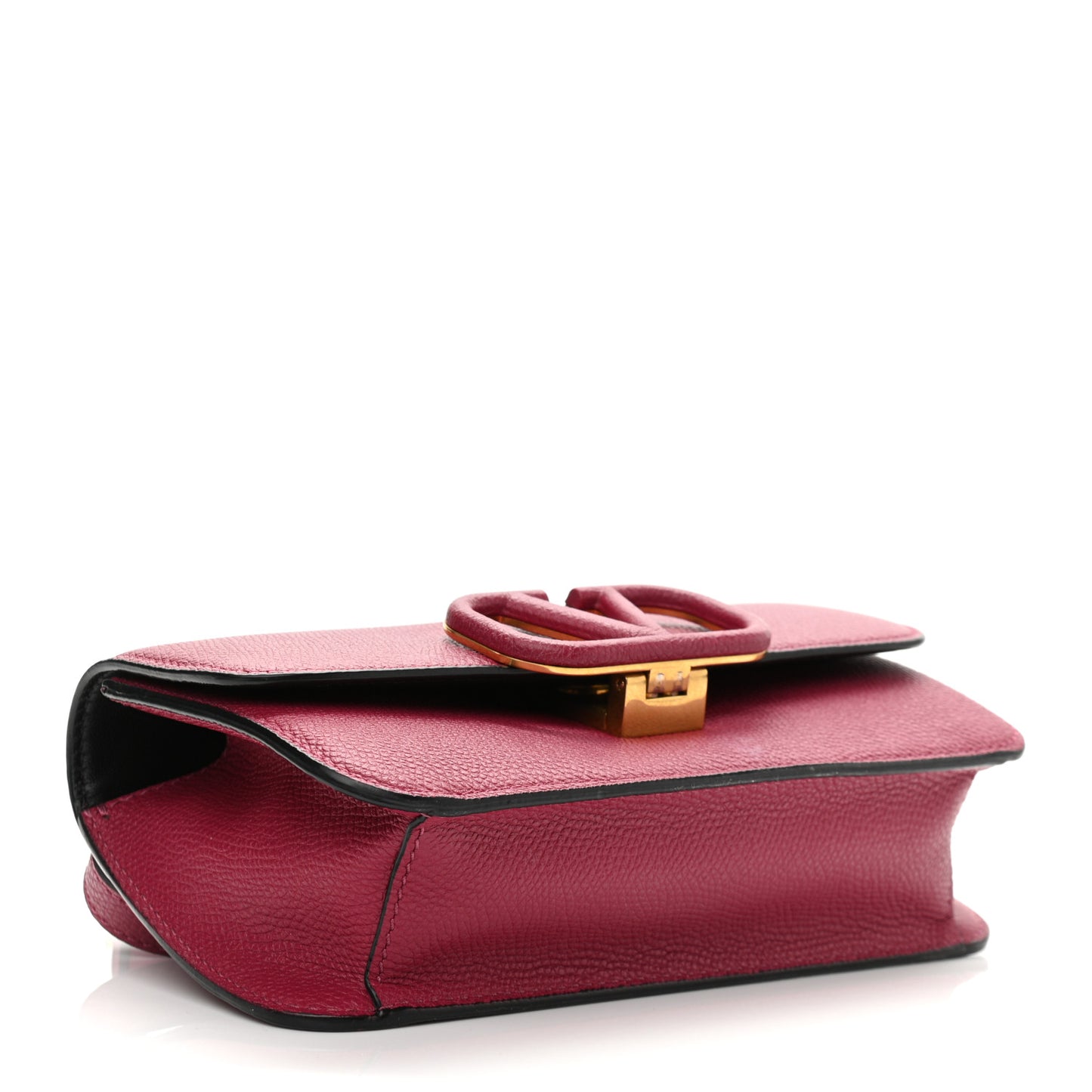 Grained Calfskin VSling Belt Bag Raspberry