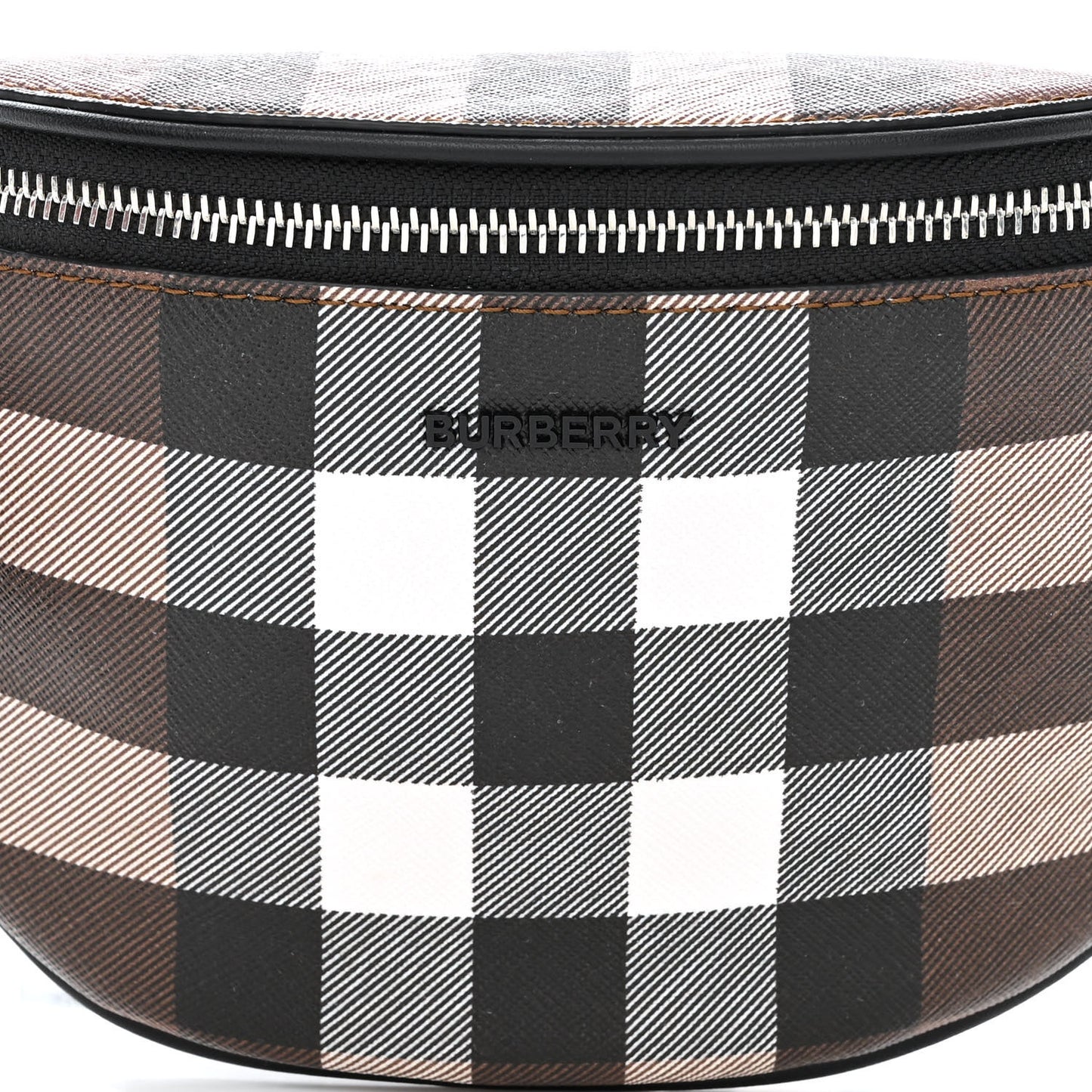 E-canvas Check Cason Bum Bag Dark Birch Brown