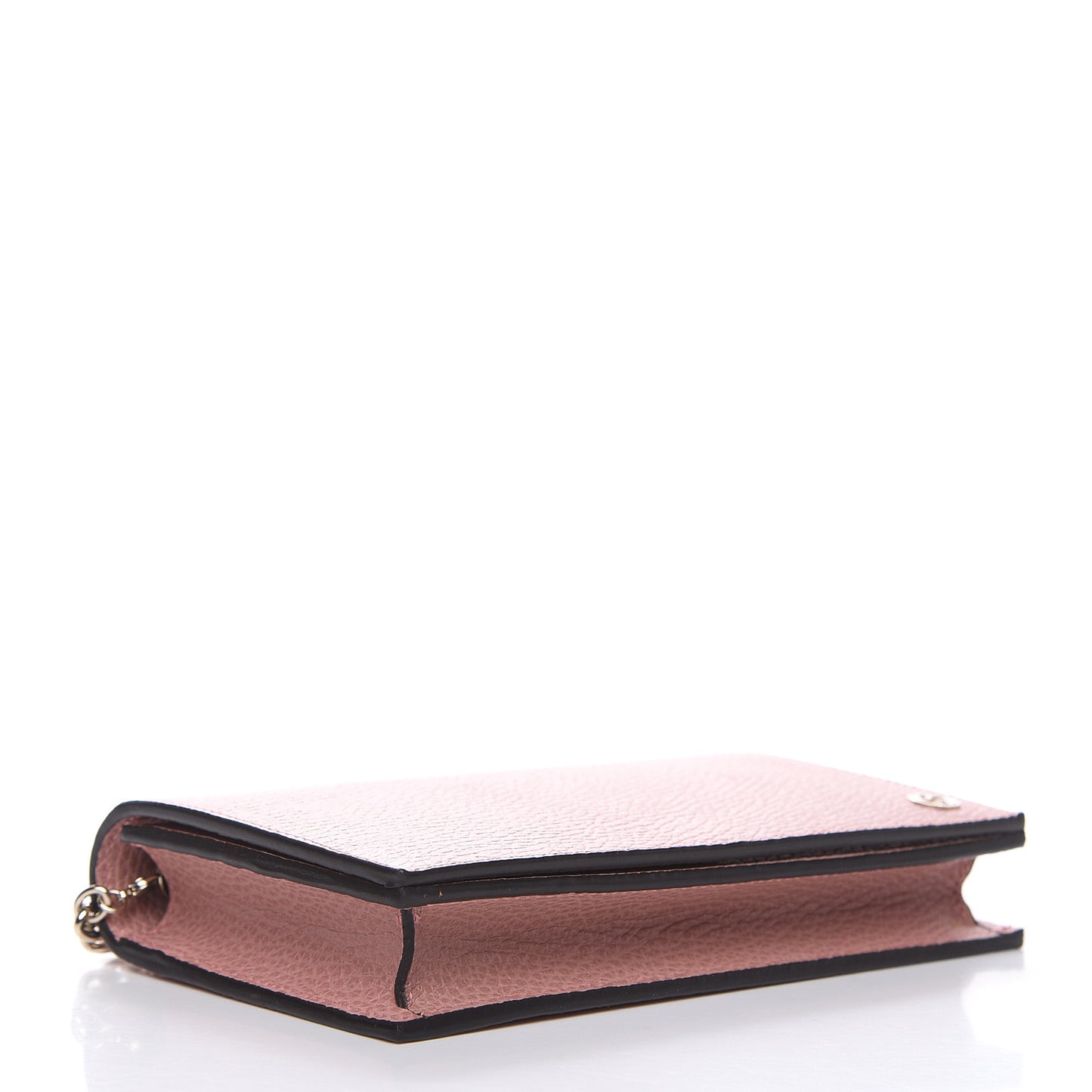 Dollar Calfskin Medium Betty Chain Wallet Soft Pink
