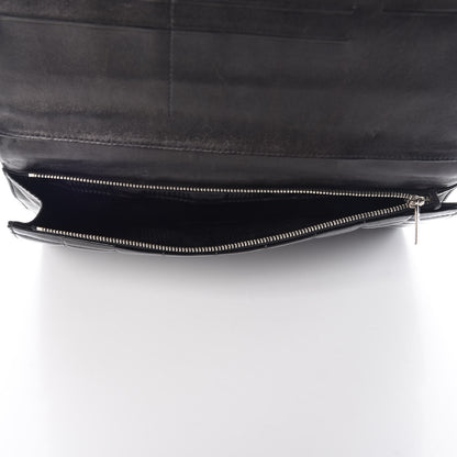Chanel Patent Chocolate Bar Chain Clutch Black 6 of 23