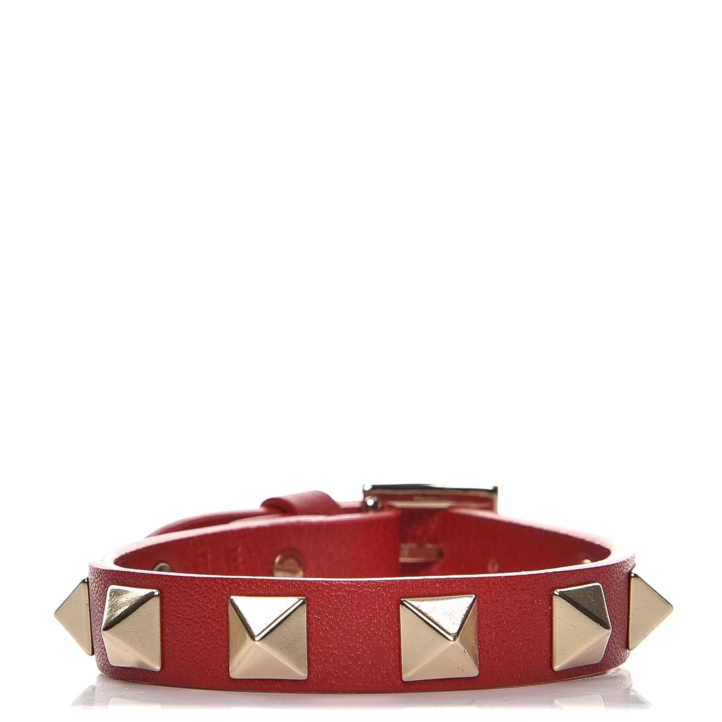 Vitello Rockstud Bracelet Red