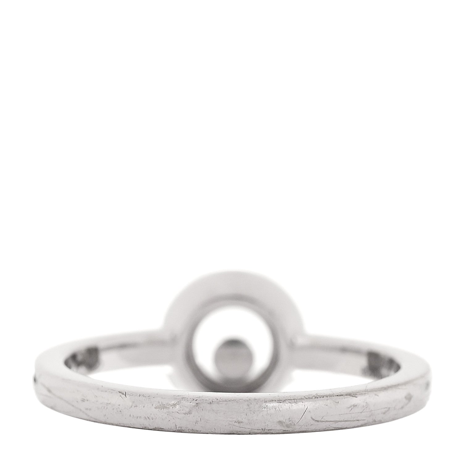 Chopard 18K White Gold Diamond Happy Diamonds Icons Ring 52 6 3 of 4