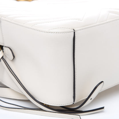 Gucci Calfskin Matelasse GG Marmont Dome Backpack White 8 of 9