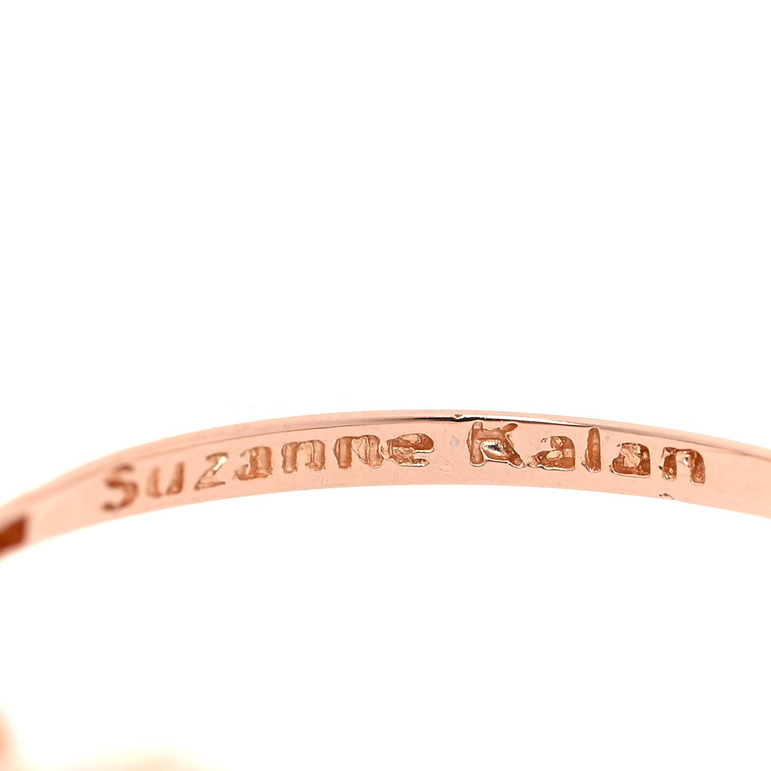 Suzanne Kalan 18K Rose Gold Diamond Thin Classic Baguette Ring 52 6 10 of 12