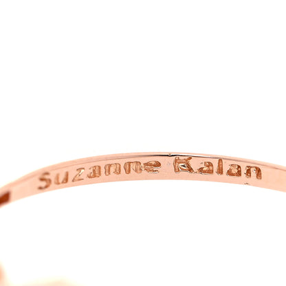 Suzanne Kalan 18K Rose Gold Diamond Thin Classic Baguette Ring 52 6 10 of 12