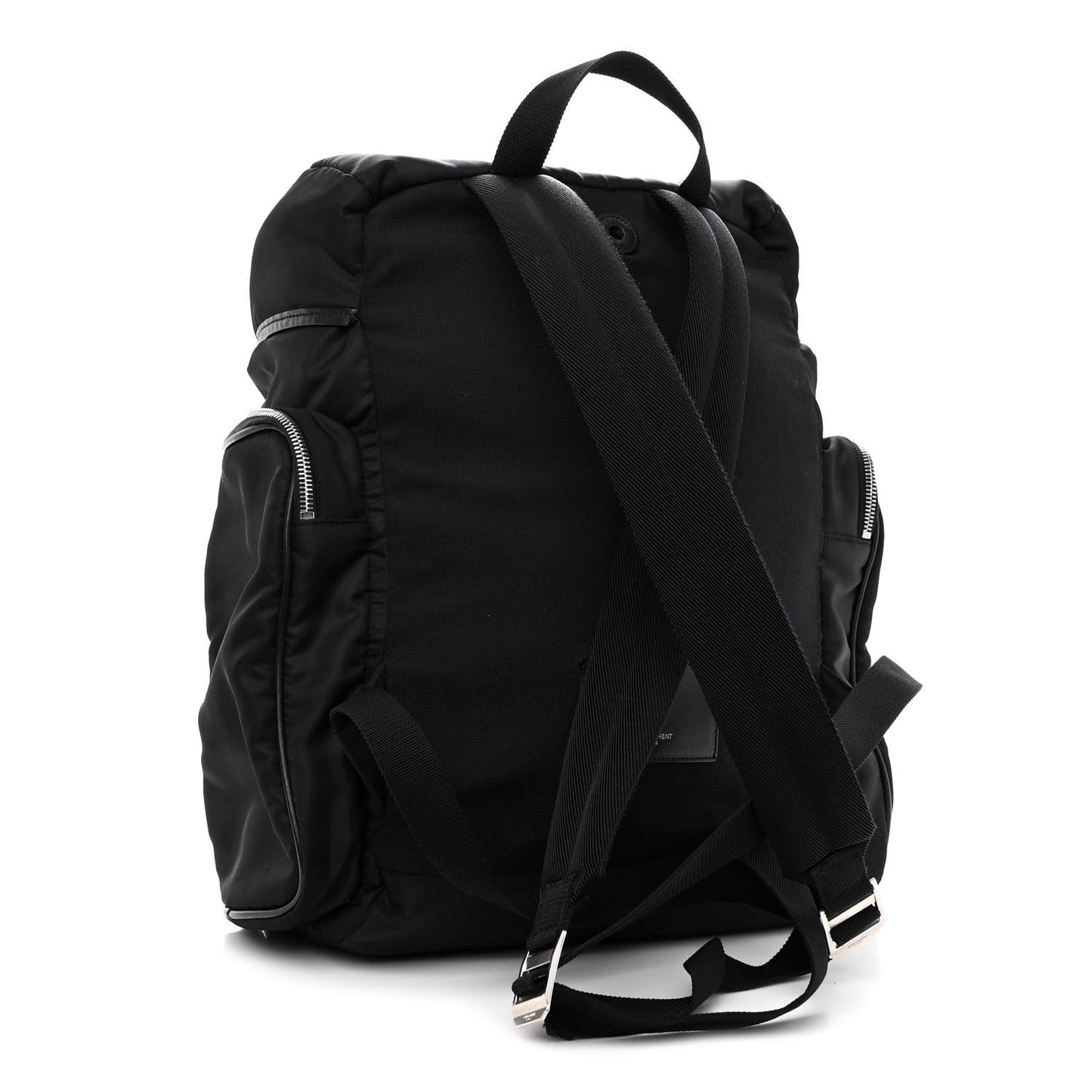 Nylon City Fold Up Backpack Black