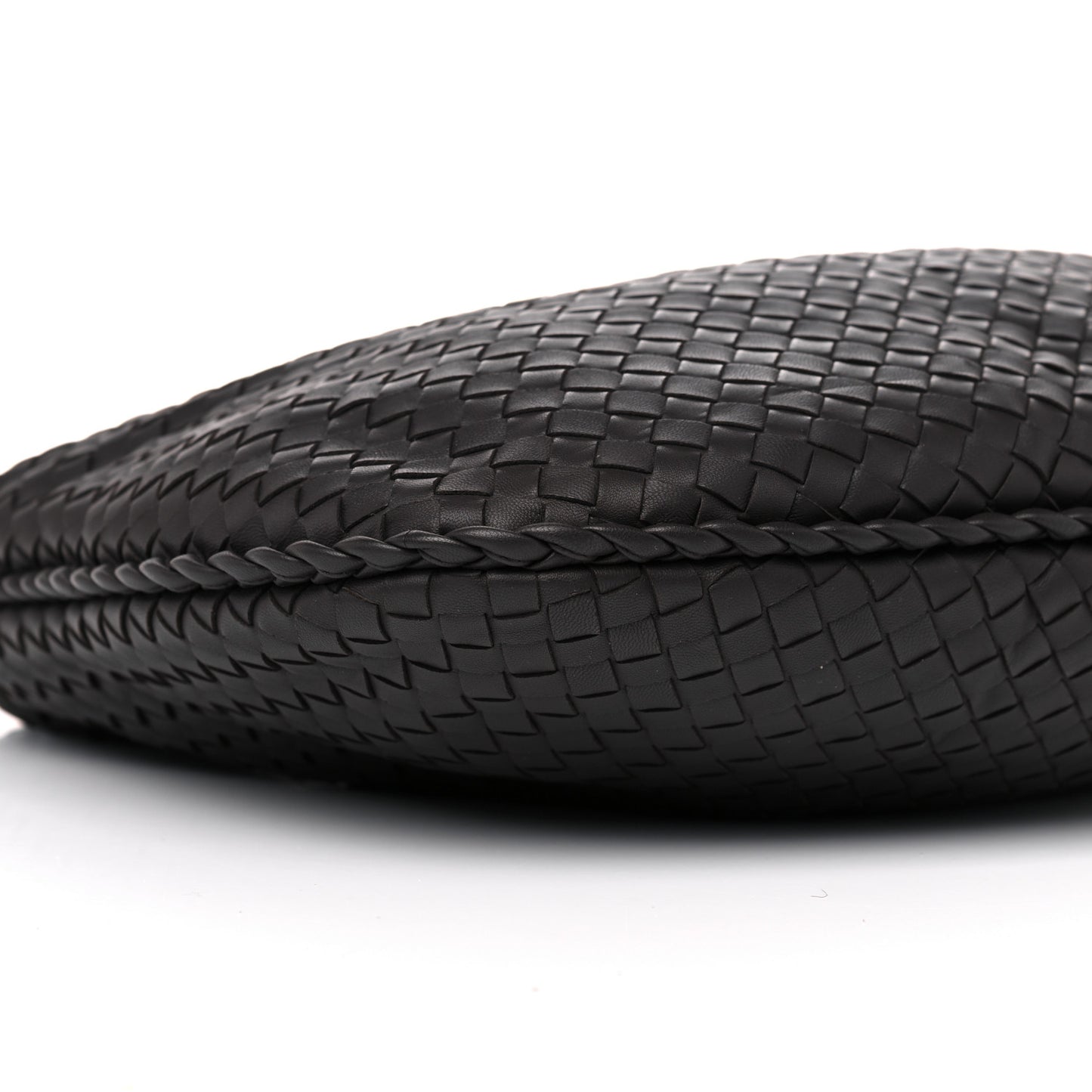 Nappa Intrecciato Small Veneta Hobo Ebano
