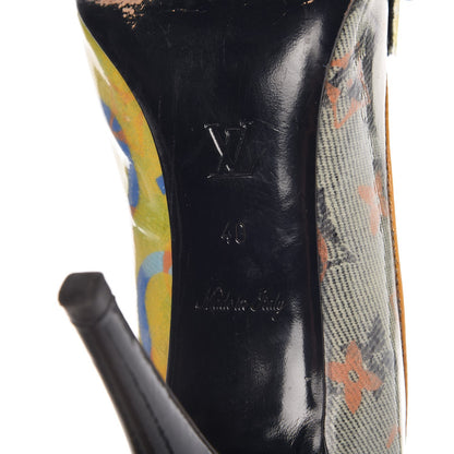 Louis Vuitton Monogram Pulp Karung Defile Peep Toe Pumps 40 Yellow 8 of 9