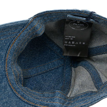 Prada Used Denim Womens Baseball Cap M Light Blue 7 of 8