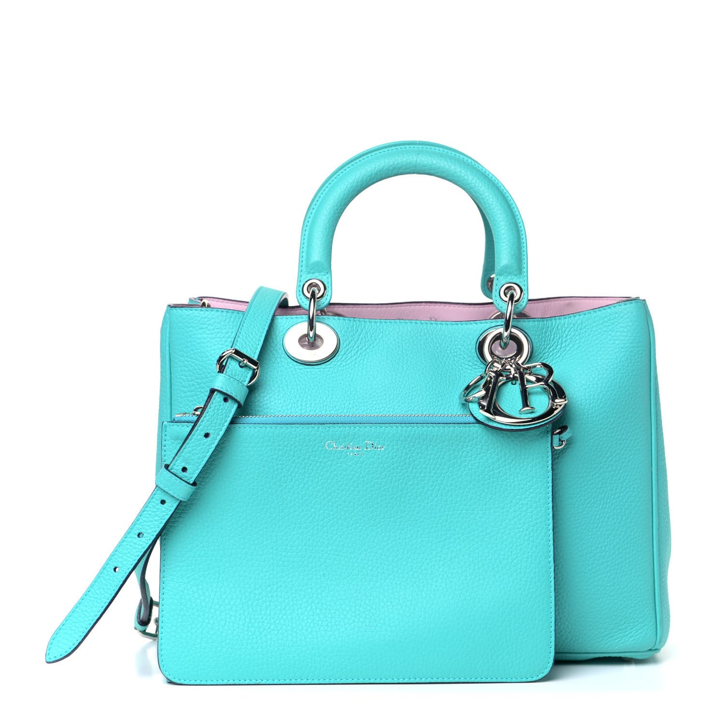 Bullcalf Medium Diorissimo Tote Turquoise