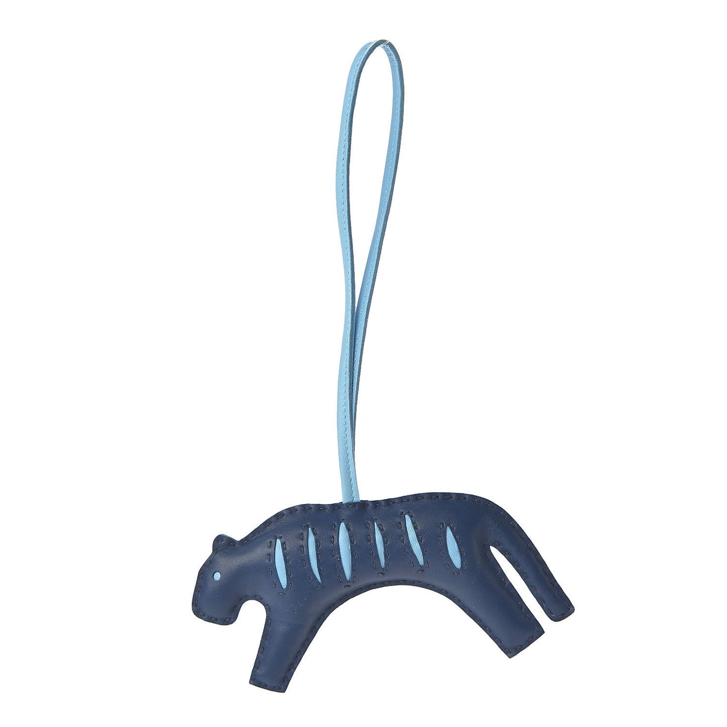 Milo Lambskin Rooroo Bag Charm Pain D'Epice Bleu de Malte Celeste