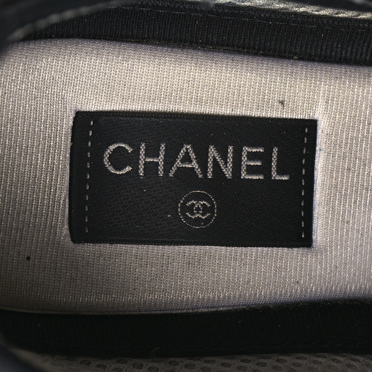 Chanel Velvet Calfskin Mixed Fibers Mens CC Sneakers 45 Black 8 of 11
