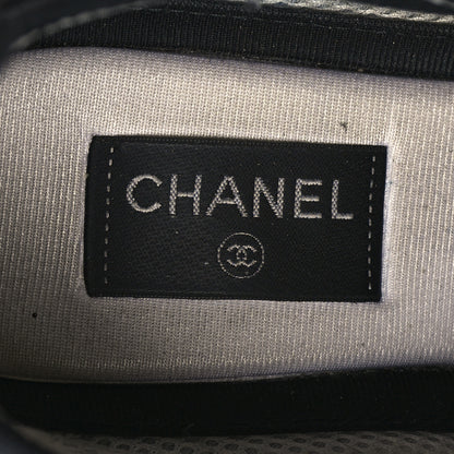 Chanel Velvet Calfskin Mixed Fibers Mens CC Sneakers 45 Black 8 of 11