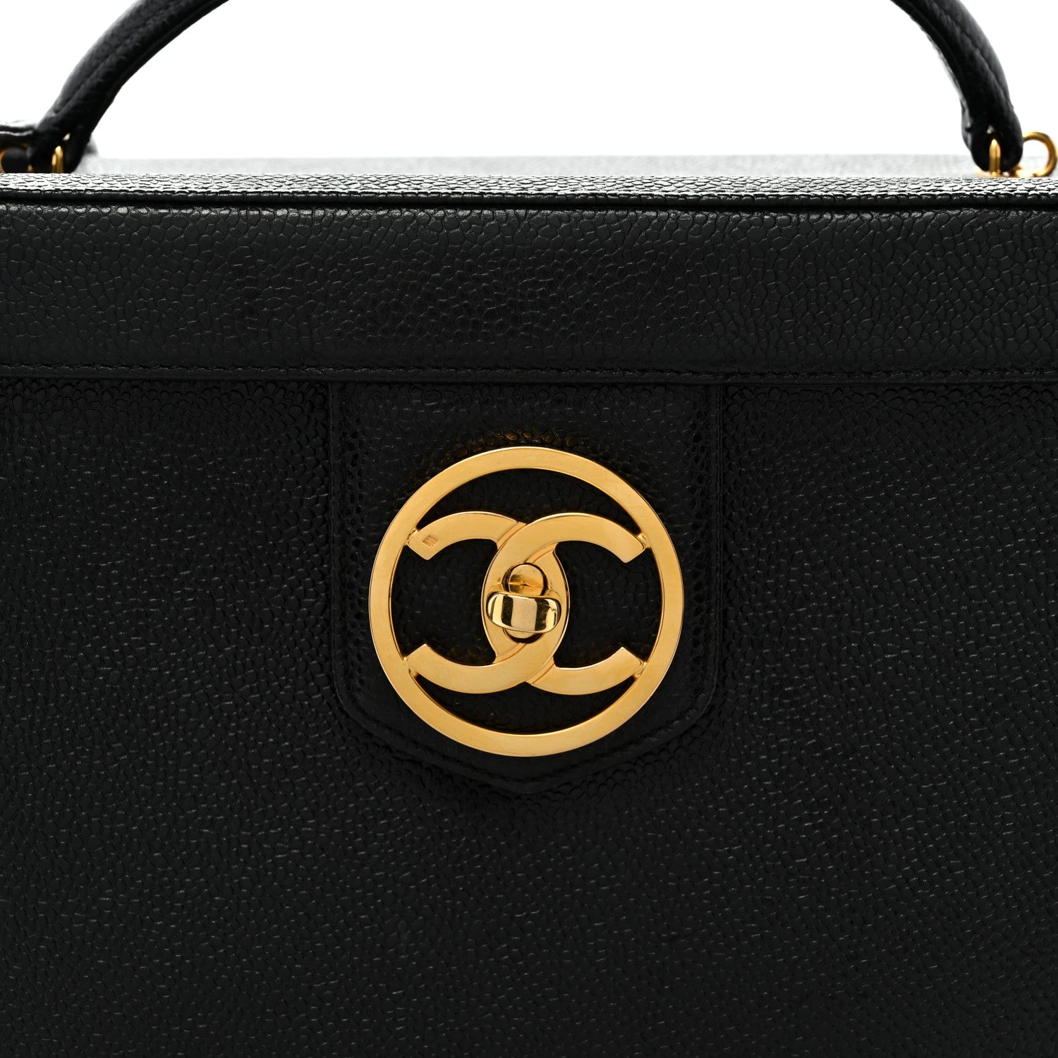 Chanel Caviar Vanity Train Case Black 9 of 12