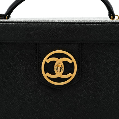 Chanel Caviar Vanity Train Case Black 9 of 12