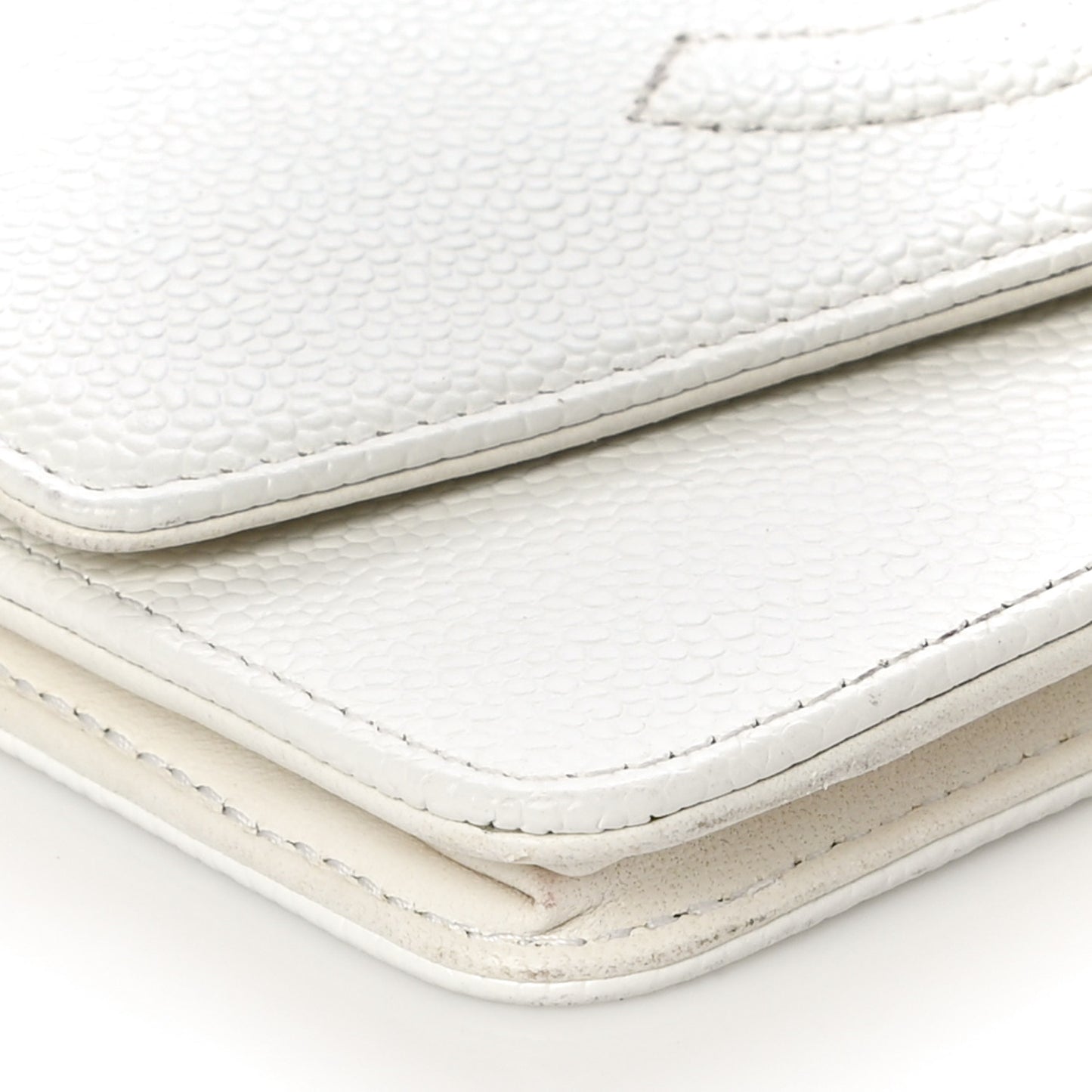 Caviar Timeless CC Wallet on Chain WOC White
