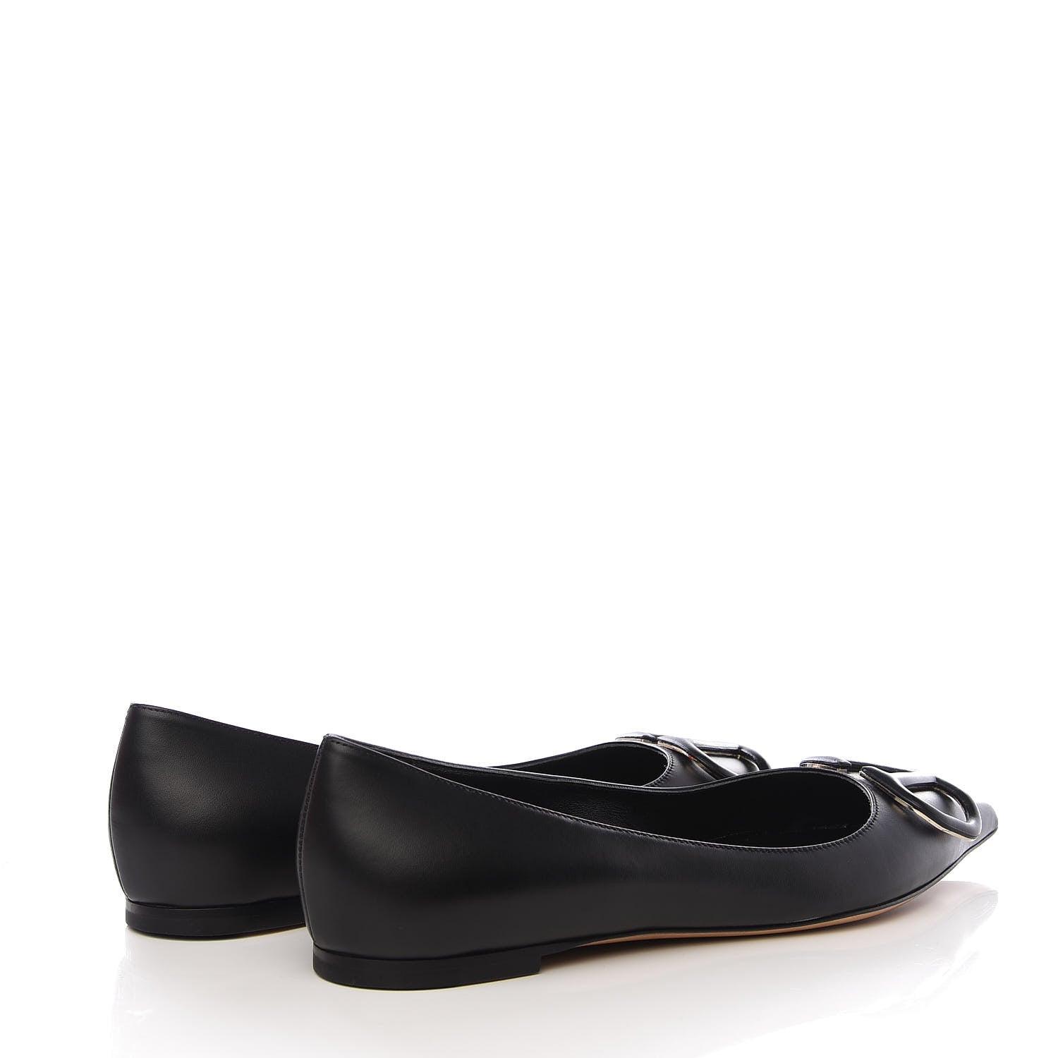 Valentino Garavani Nappa Vlogo Flats 38 Black 4 of 11