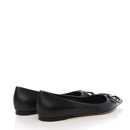 Valentino Garavani Nappa Vlogo Flats 38 Black 4 of 11