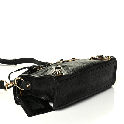Balenciaga Chevre Gold Metallic Edge Hardware Mini City Black 3 of 6