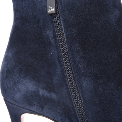 Christian Louboutin Veau Velours Eloise Booty 85 Ankle Boots 37 Bavarois 9 of 10