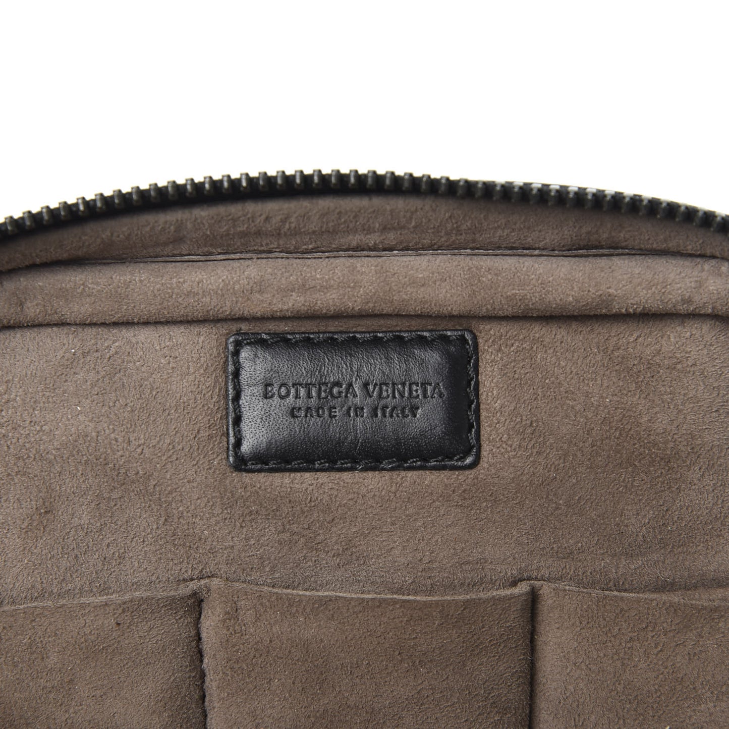 Calfskin Intrecciato Travel Case Black