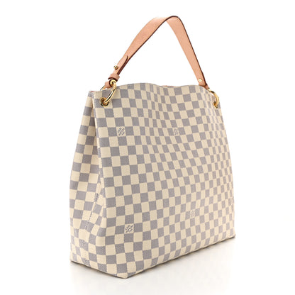 Louis Vuitton Damier Azur Graceful MM Rose Ballerine 3 of 10