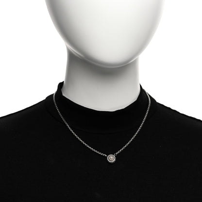 David Yurman Sterling Silver 14K Yellow Gold Pearl 12mm Cookie Pendant Necklace 2 of 4