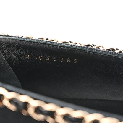 Chanel Fabric Grosgrain Chain Cap Toe Flats 40 Black 9 of 11