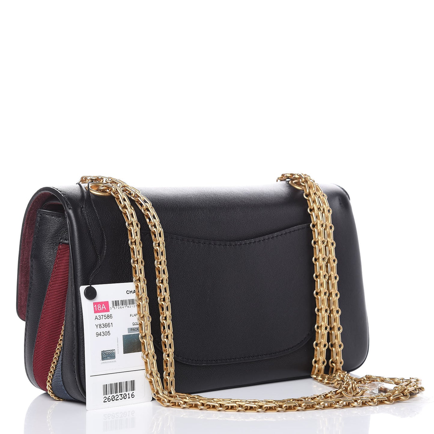 Calfskin Nude 2.55 Medals Reissue 225 Flap Black