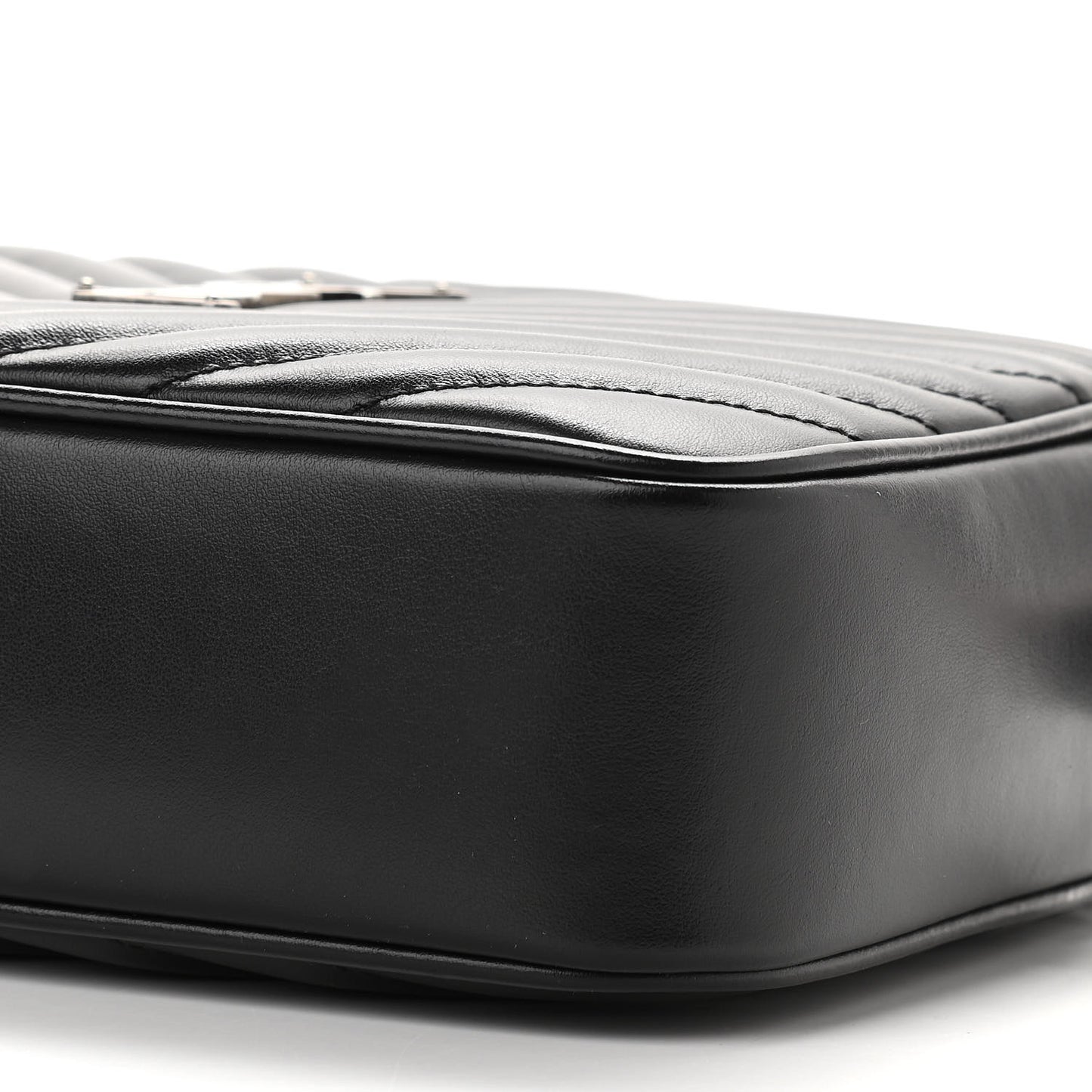 Calfskin Matelasse Monogram Lou Camera Bag Black
