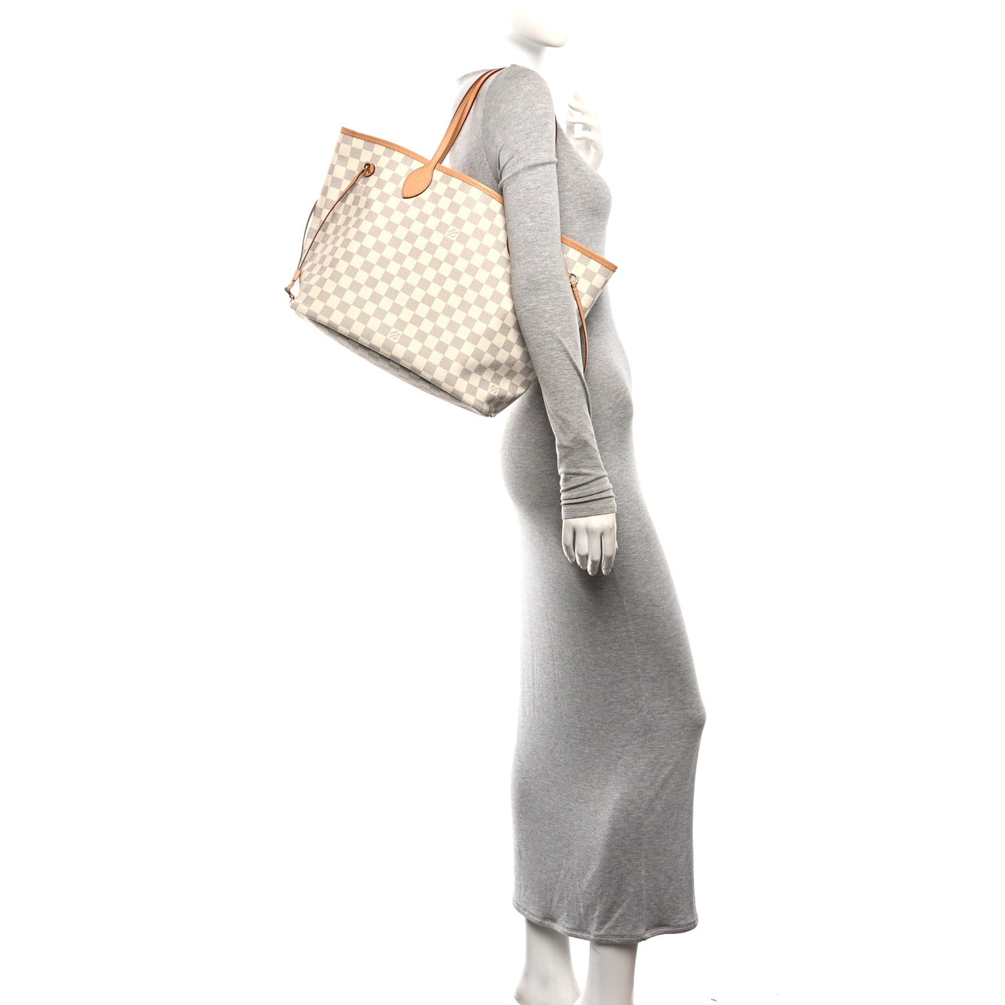 Damier Azur Neo Neverfull MM Rose Ballerine