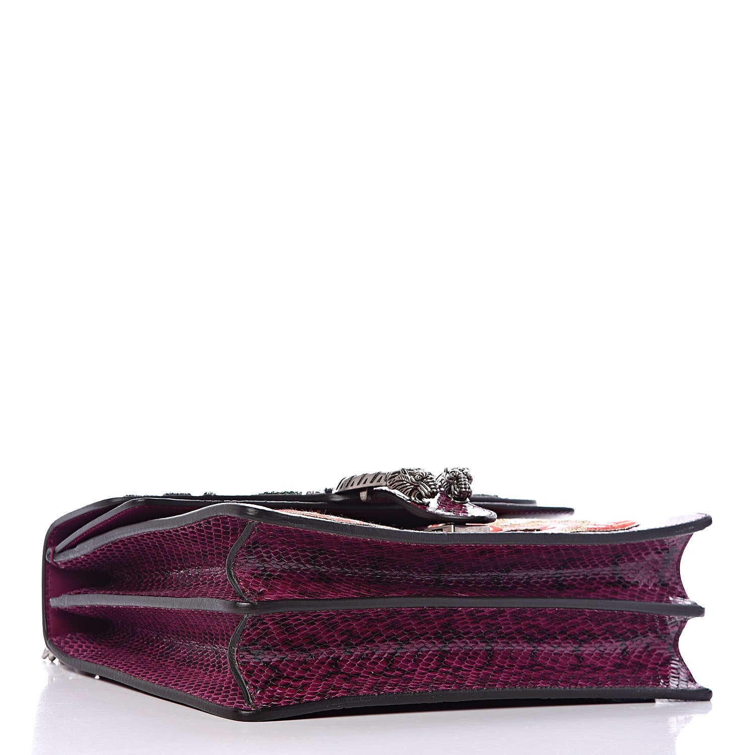 Gucci Elaphe Dragon Embroidered Medium Dionysus Shoulder Bag Violet Cyclamen Multicolor 4 of 11