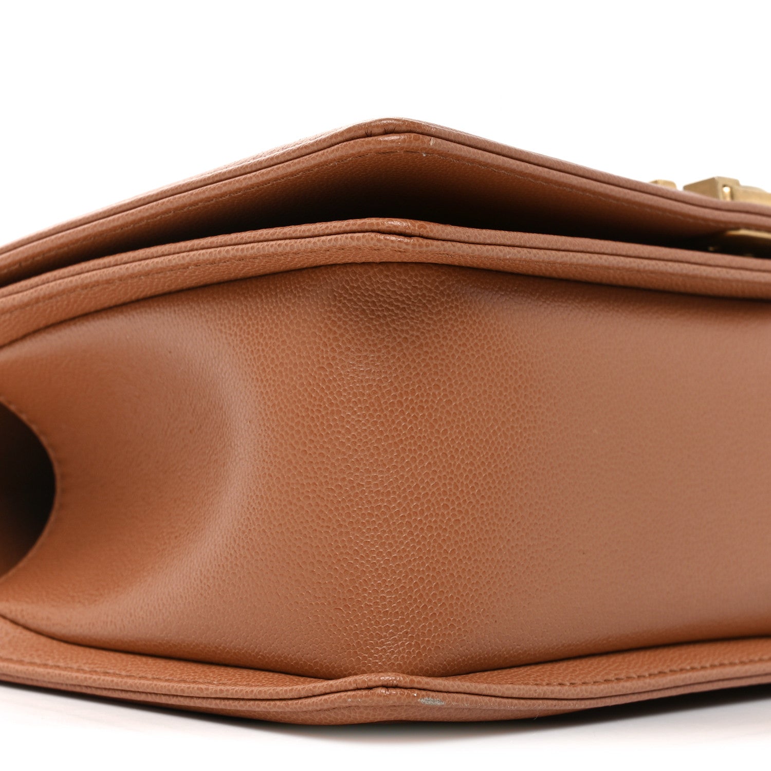 Chanel Caviar Chevron Quilted Medium Boy Flap Brown 9 of 10