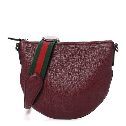 Gucci Pebbled Calfskin Mini B Shoudler Bag Burgundy 1 of 10