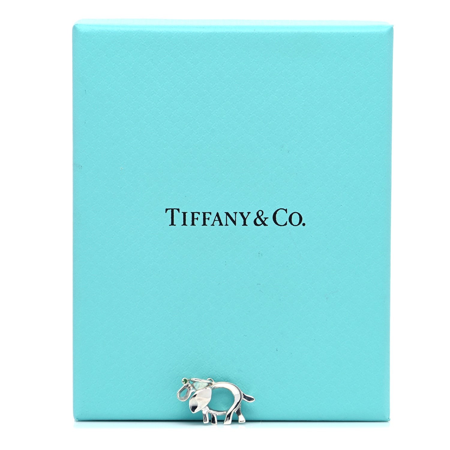 Tiffany Sterling Silver Tsavorite Save the Wild Elephant Charm 5 of 5