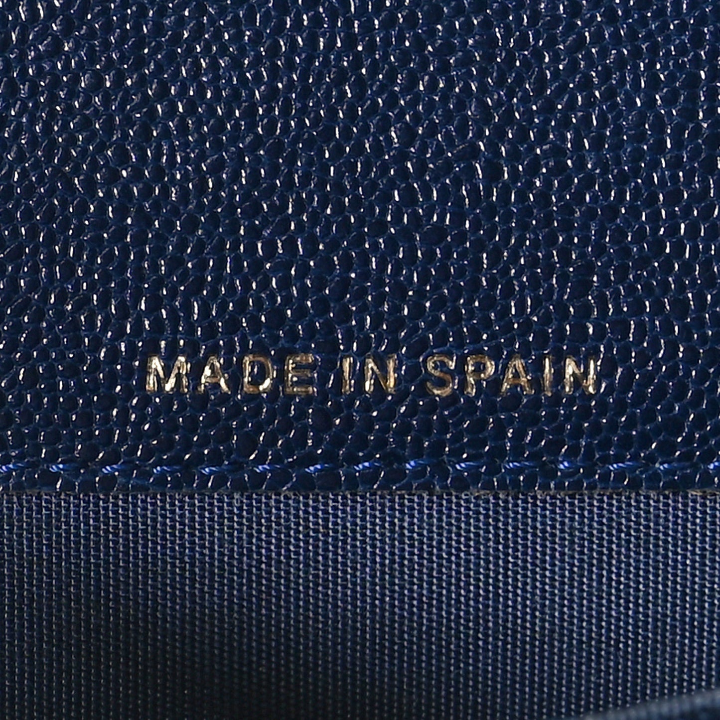 Caviar Quilted Boy Flap Card Holder Navy