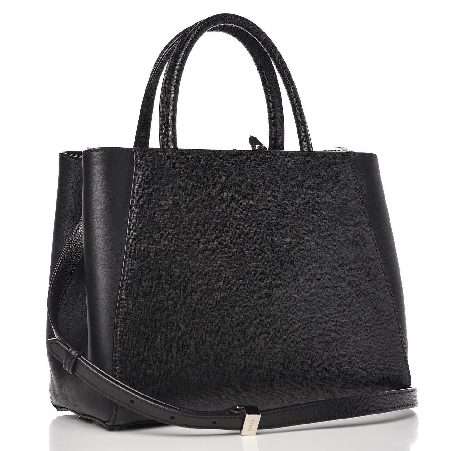 Saffiano Monster Colorblock Petite 2Jours Tote Black