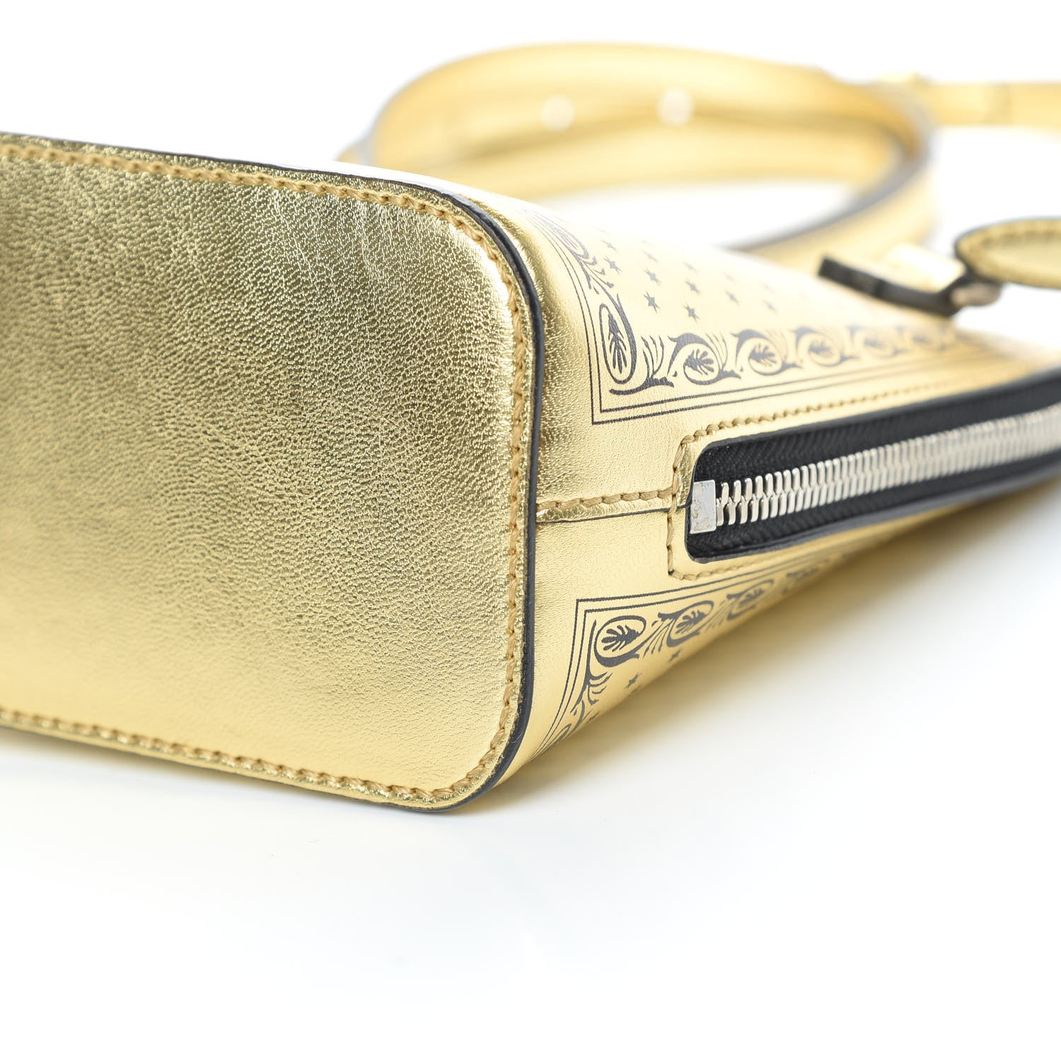 Gucci X SEGA Calfskin GUCCY Stars Mini Dome Shoulder Bag Gold 10 of 11