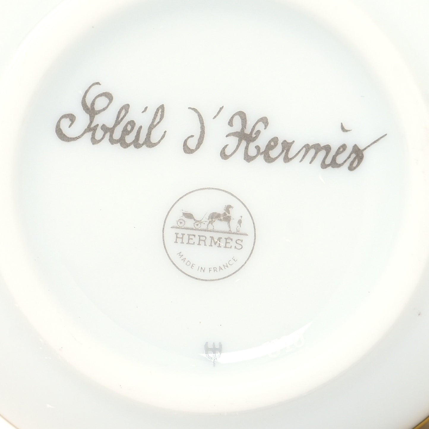Porcelain Soleil d'Hermes Coffee Cup and Saucer Set Of 2
