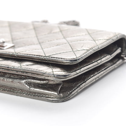 Chanel Metallic Aged Calfskin Quilted Reissue Wallet On Chain WOC Green 11 of 17