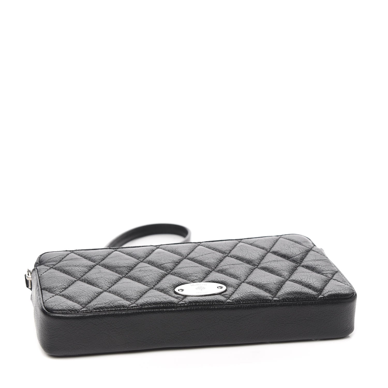 Mulberry Shiny Buffalo Quilted Plaque Wallet on Chain Black 3 of 9