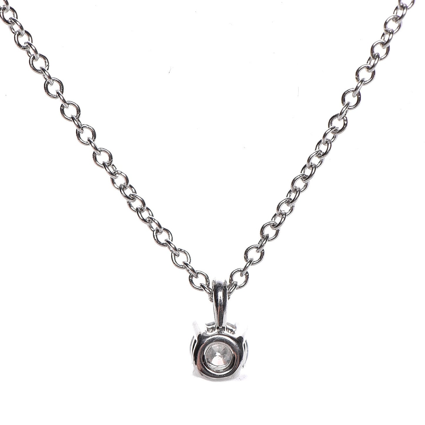 Platinum Diamond .17ct Solitaire Pendant Necklace