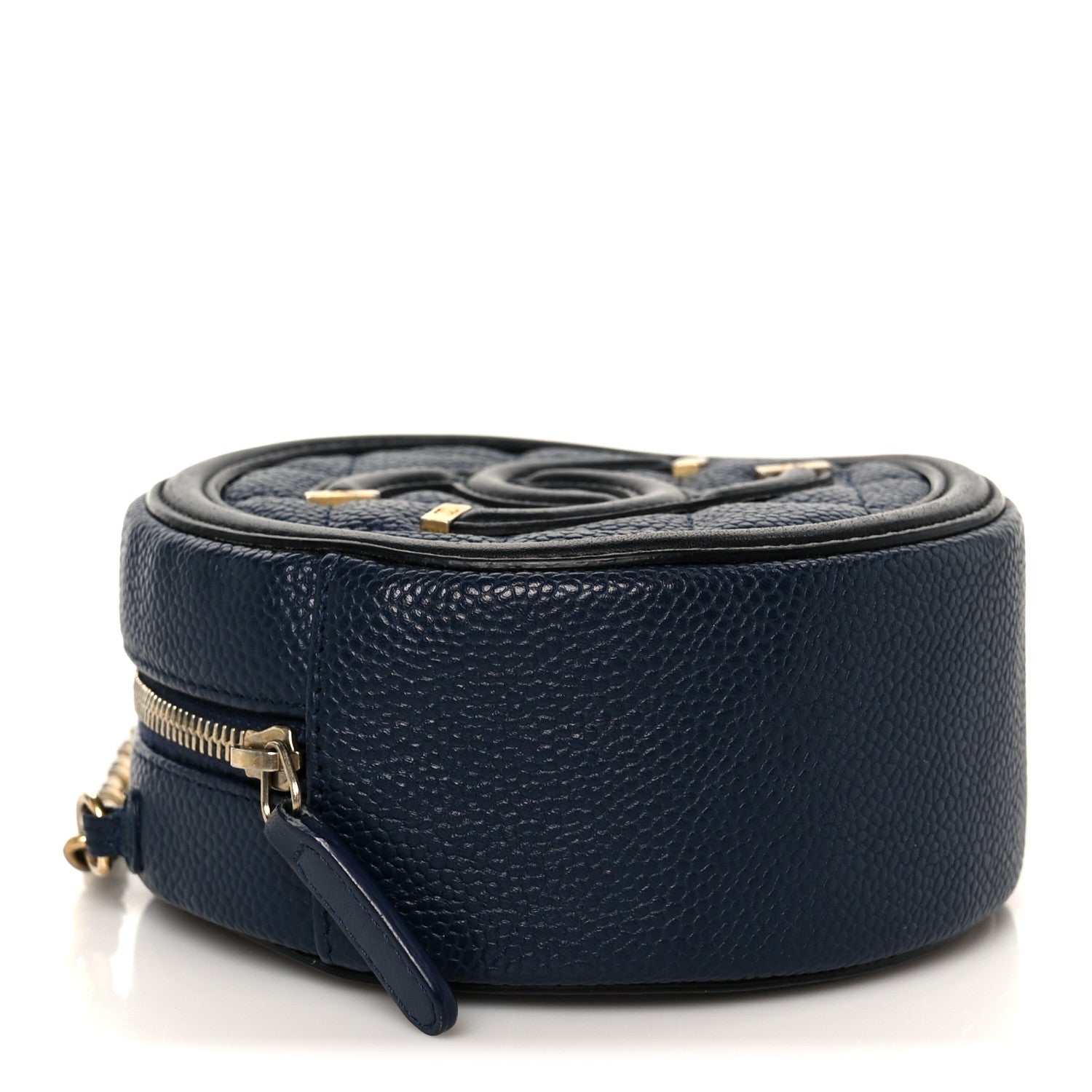 Chanel Caviar Quilted Round Filigree Crossbody Navy Black 4 of 11