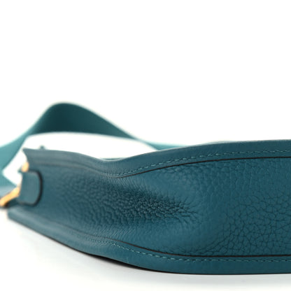 Hermes Taurillon Clemence Evelyne TPM Vert Bosphore 8 of 9