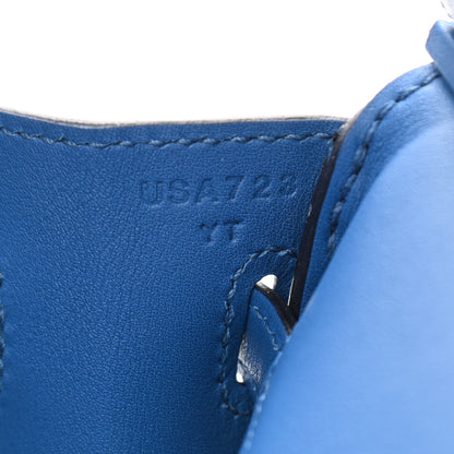 Hermes Swift Birkin 25 Bleu France 7 of 11