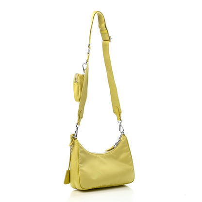 Prada Nylon Saffiano Re-Edition 2005 Shoulder Bag Ananas 2 of 4